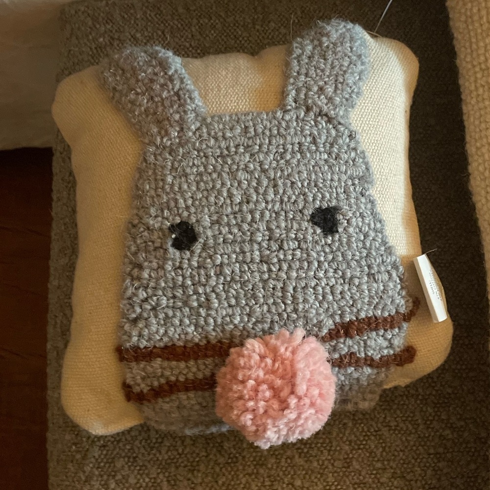 NWT Mud Pie Easter Mini Hook Throw Pillow!